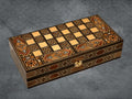 Handmade Backgammon Chess Set: Lebanese Inlaid Wood, 12 Inch from Lebanon