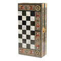 Authentic 12" Backgammon & Chess Set - Handmade in Lebanon - Checkers stones and chess pieces included