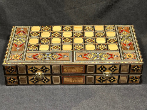 Custom Backgammon Board and Chess Set From Lebanon