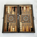 Handmade Backgammon & Chess Set: Wooden Inlays, Mother of Pearl - 12" from Lebanon