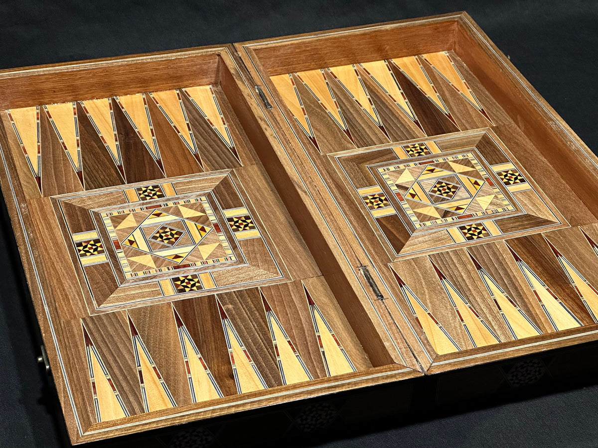 Handmade Inlaid Chess and Backgammon Set from Lebanon