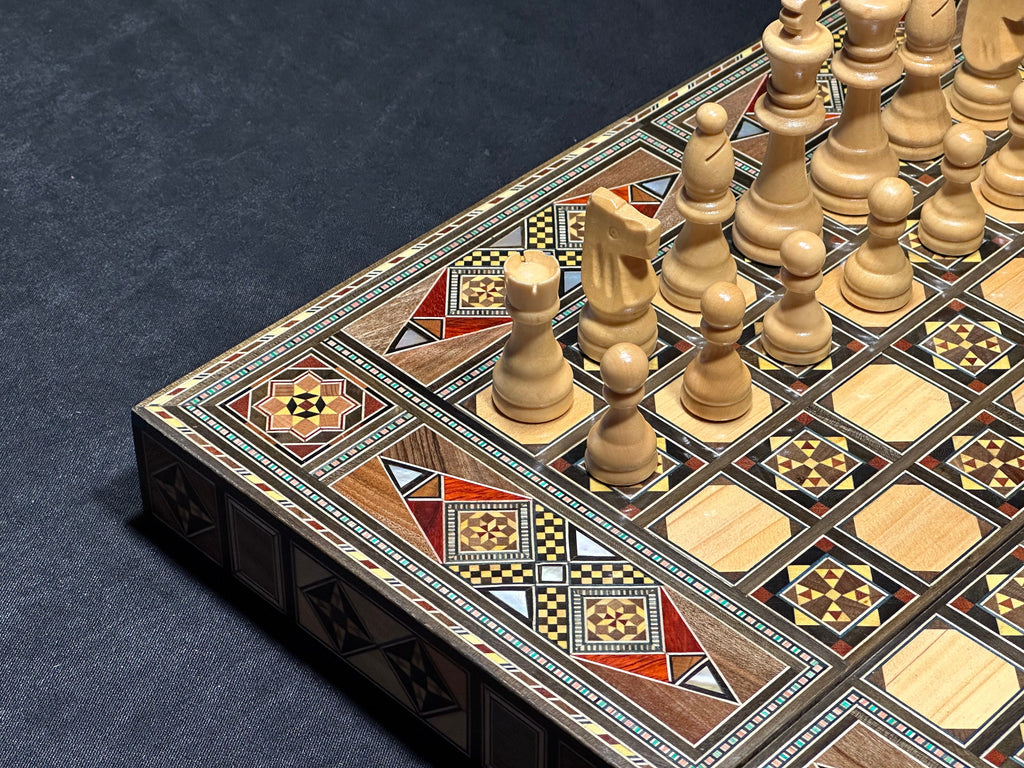 Custom Backgammon Board and Chess Set From Lebanon