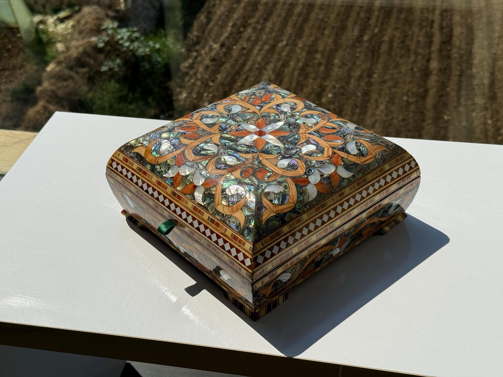 Handmade Mother of Pearl Jewelry Box:  Masterpiece from Lebanon