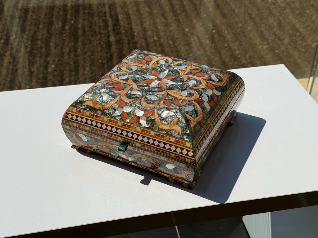 Handmade Mother of Pearl Jewelry Box:  Masterpiece from Lebanon
