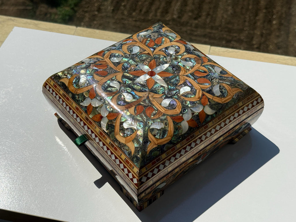 Handmade Mother of Pearl Jewelry Box:  Masterpiece from Lebanon