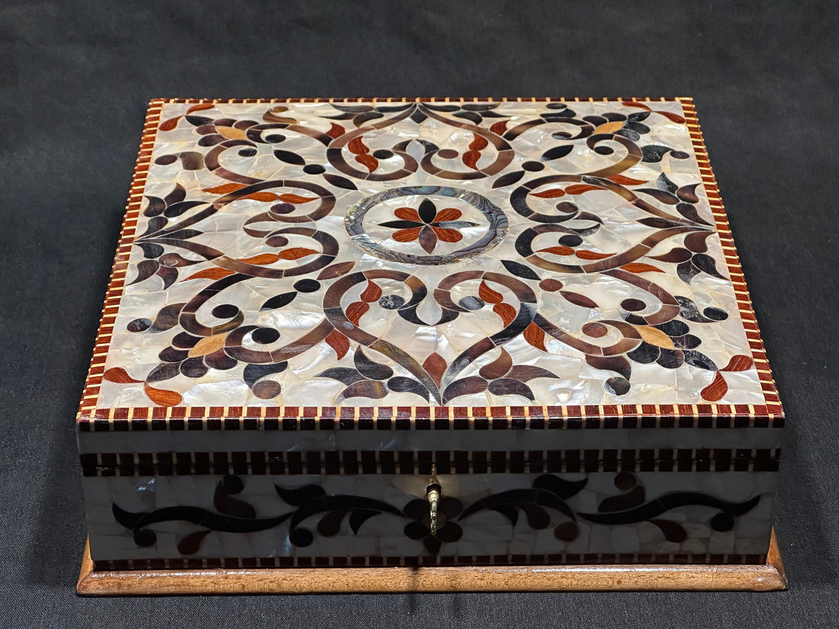 Handmade Mother of Pearl Jewelry Box: Lebanese Craft from Lebanon
