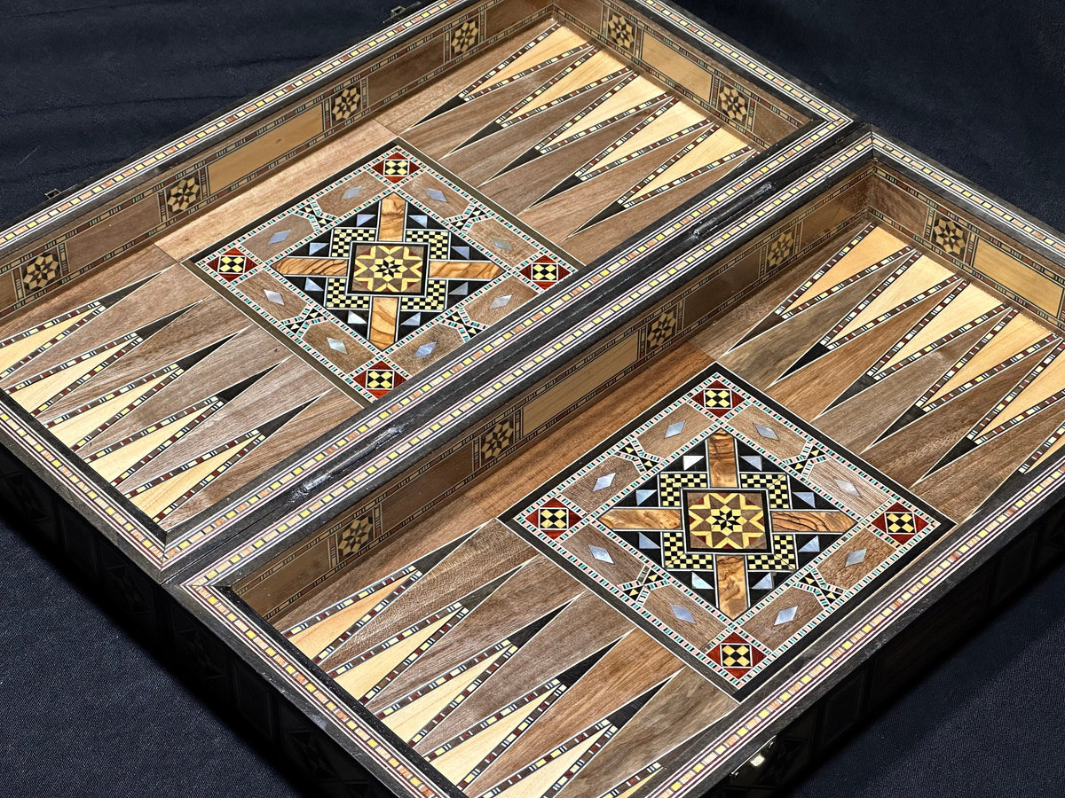Custom Backgammon Board and Chess Set From Lebanon