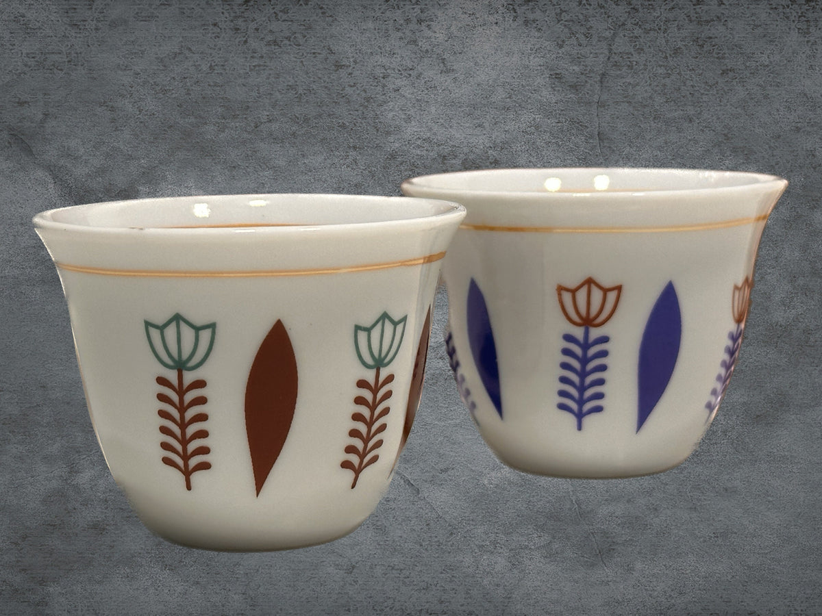Lebanese Coffee Gift Set: Copper Pot, Ceramic Cups, Fresh Coffee from Lebanon