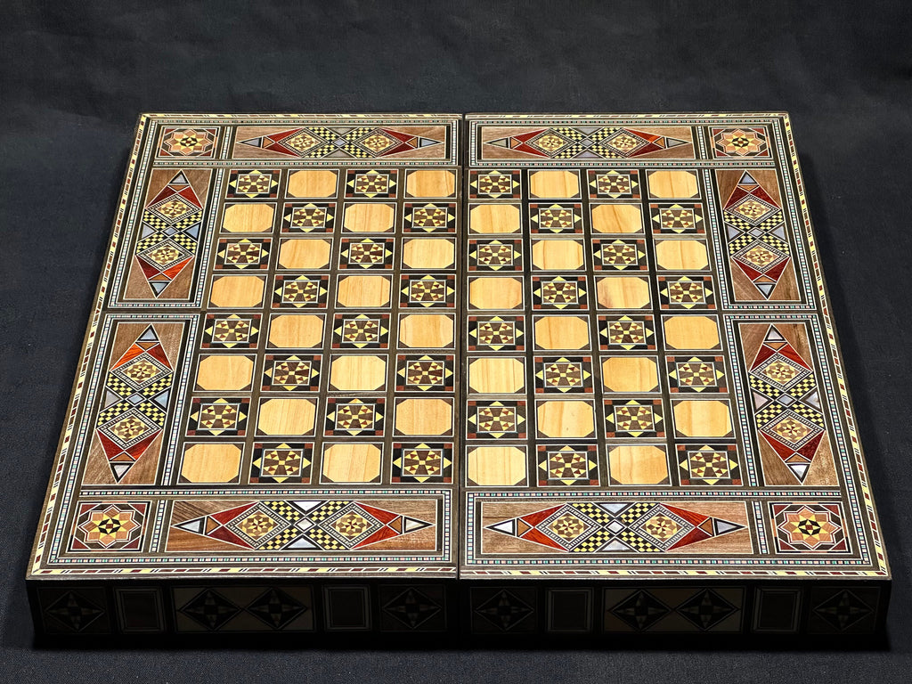 Custom Backgammon Board and Chess Set From Lebanon