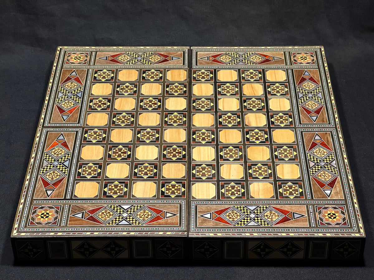 Custom Backgammon Board and Chess Set From Lebanon